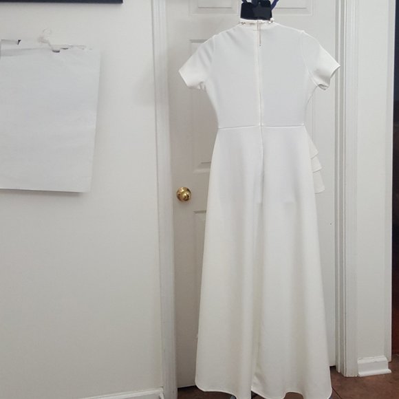 Women's Annystore High Low Tops for Women - Ruffle Bodycon Peplum Asymmetrical T - Picture 3 of 15